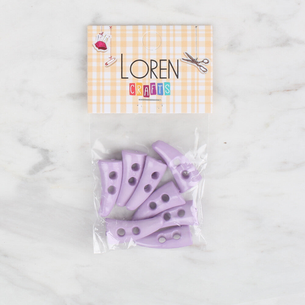 Loren Crafts 8'li lila çoban düğme - 129